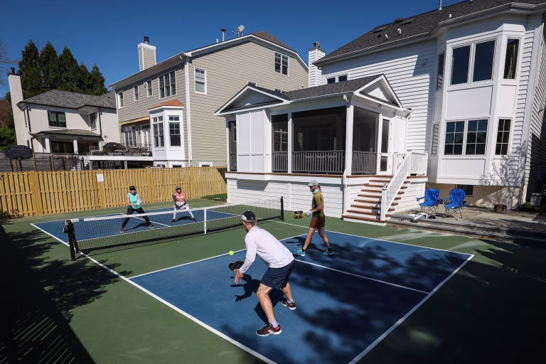 Backyard Pickleball court